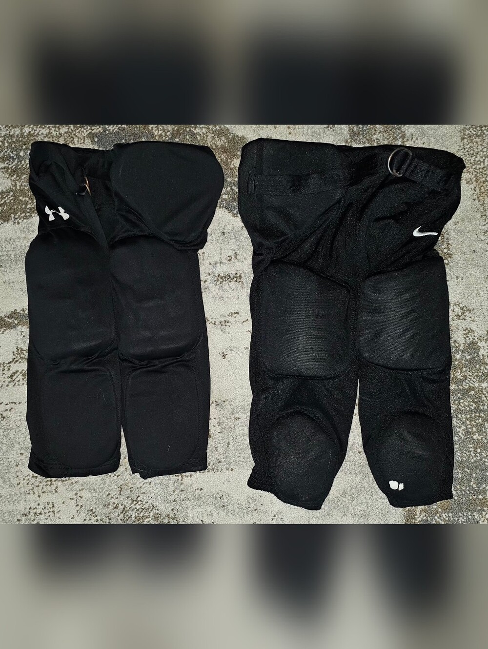 Nike & Under Armour Black Padded Football Girdles